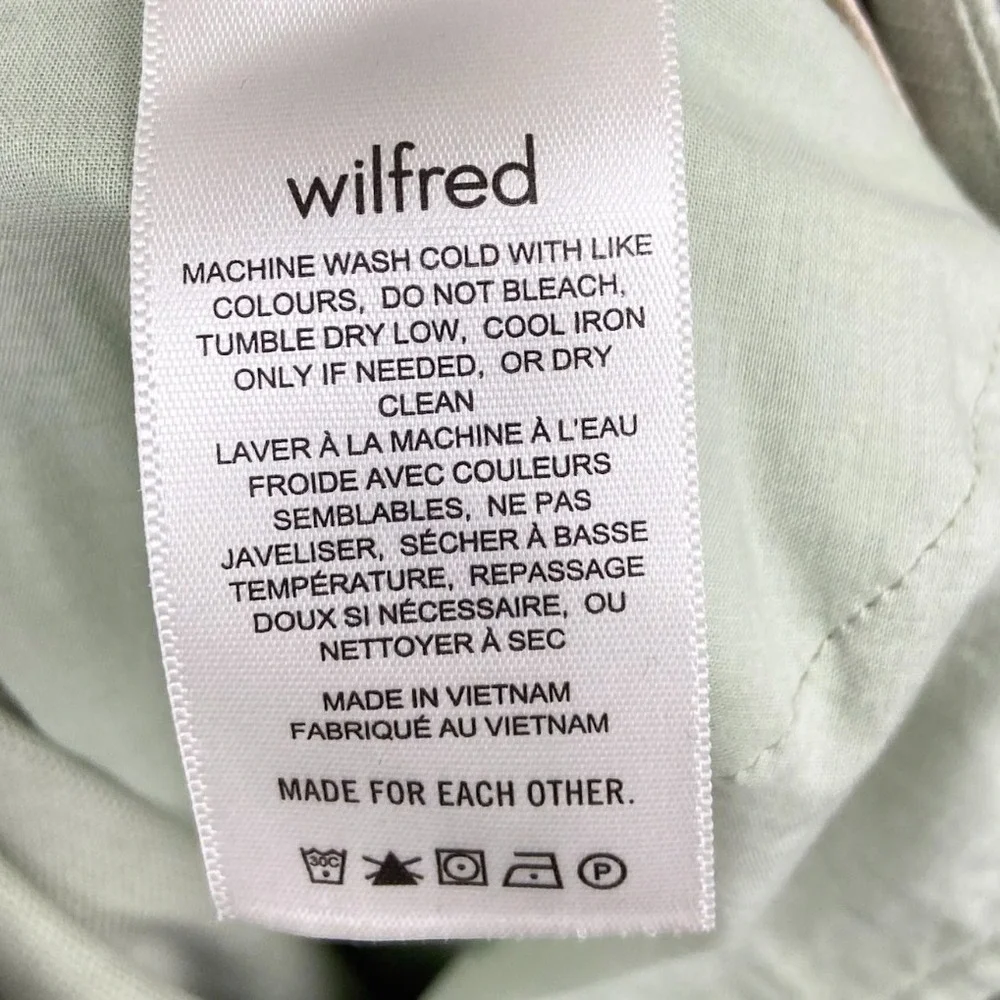 Wilfred Aritzia Wilfred Allant Linen Blend‎ Trousers High Waist Cropped Size 12